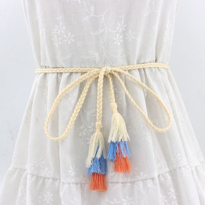 Thắt lưng dây kết phong cách bohemian