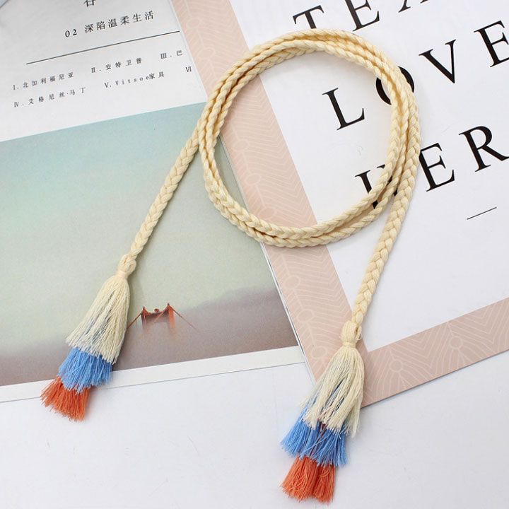 Thắt lưng dây kết phong cách bohemian