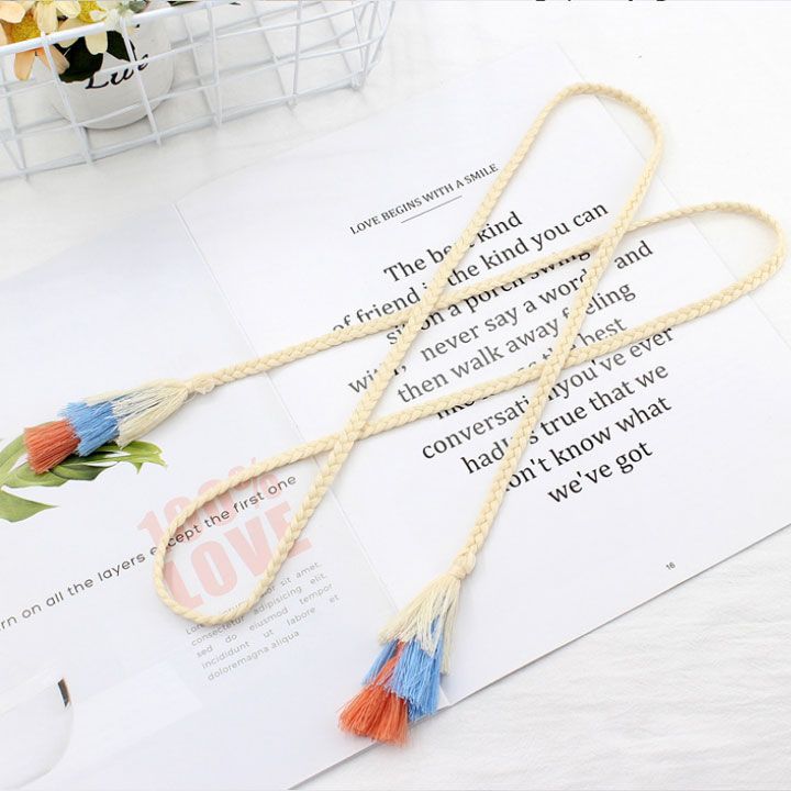 Thắt lưng dây kết phong cách bohemian