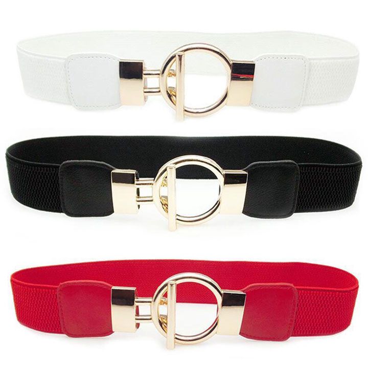 Thắt lưng thun bản 4cm khóa tròn