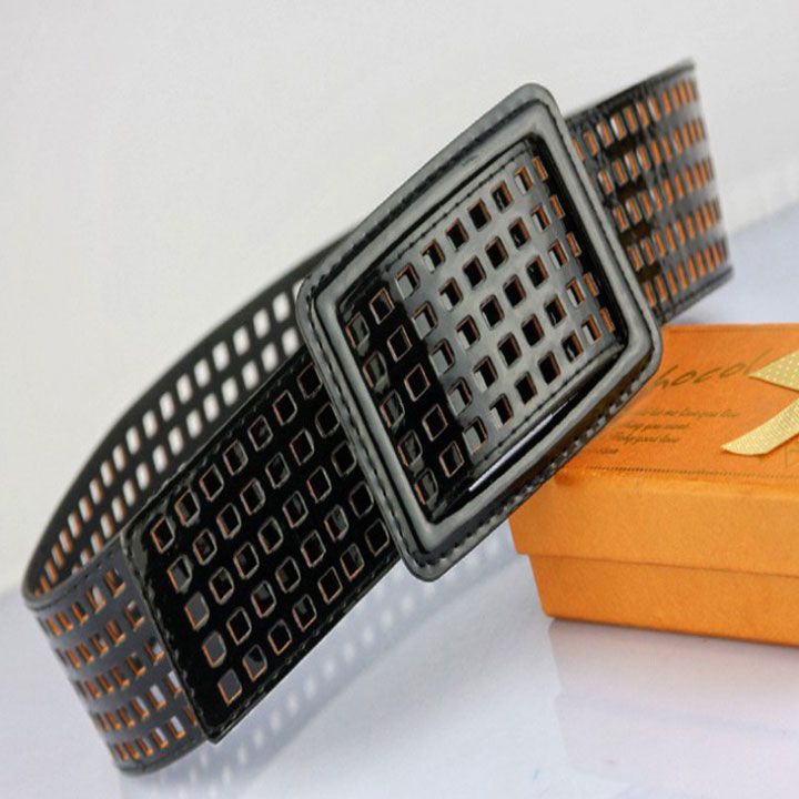 Thắt lưng cut out bản to đen