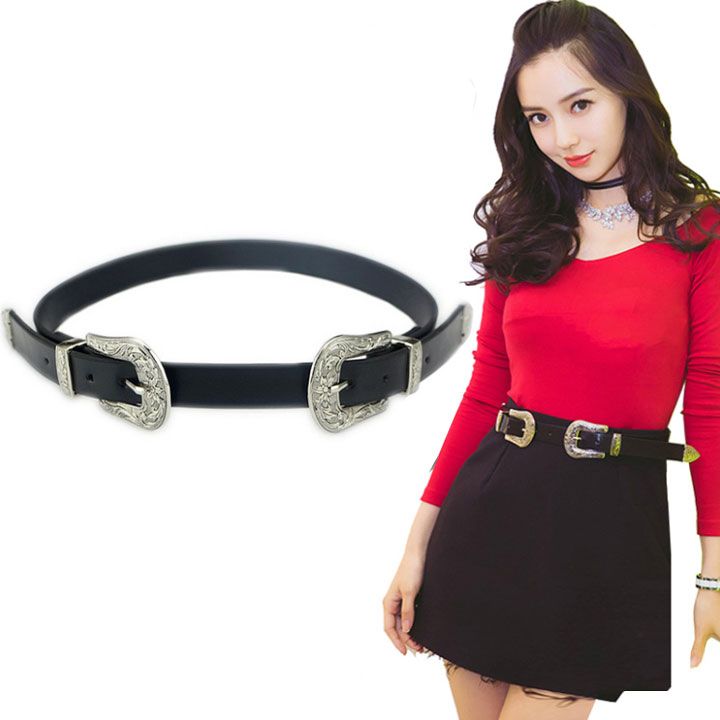 Thắt lưng da 2 khóa gài