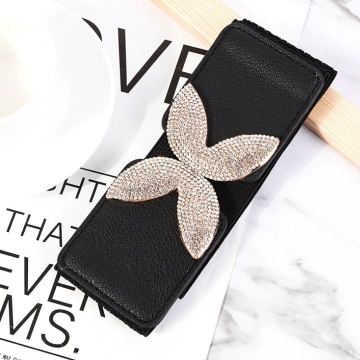 Thắt lưng thun đen khóa cánh bướm