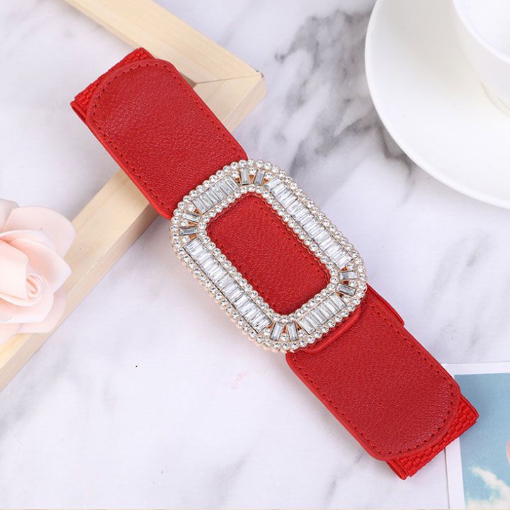 Thắt lưng thun khóa hạt đá