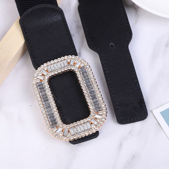 Thắt lưng thun khóa hạt đá