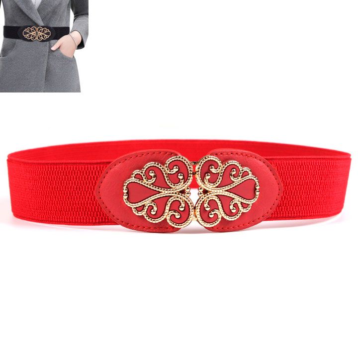 Madam Dzi - Thắt lưng thun họa tiết đỏ