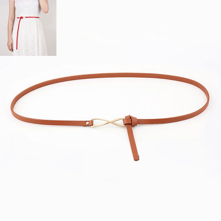 Madam Dzi - Thắt lưng khóa vô cực nâu