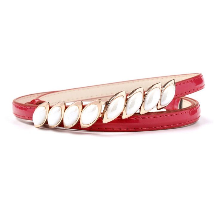 Thắt lưng hạt châu ovan đỏ