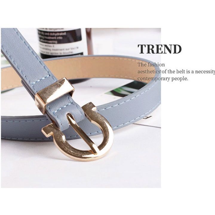 Thắt lưng da khóa omega denim