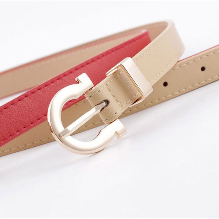 Thắt lưng da khóa omega denim