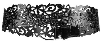 Madam Dzi Dây Nịt Bản Lớn Cut-Out Hoa