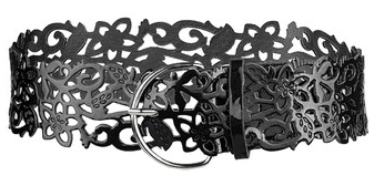 Madam Dzi Dây Nịt Bản Lớn Cut-Out Hoa