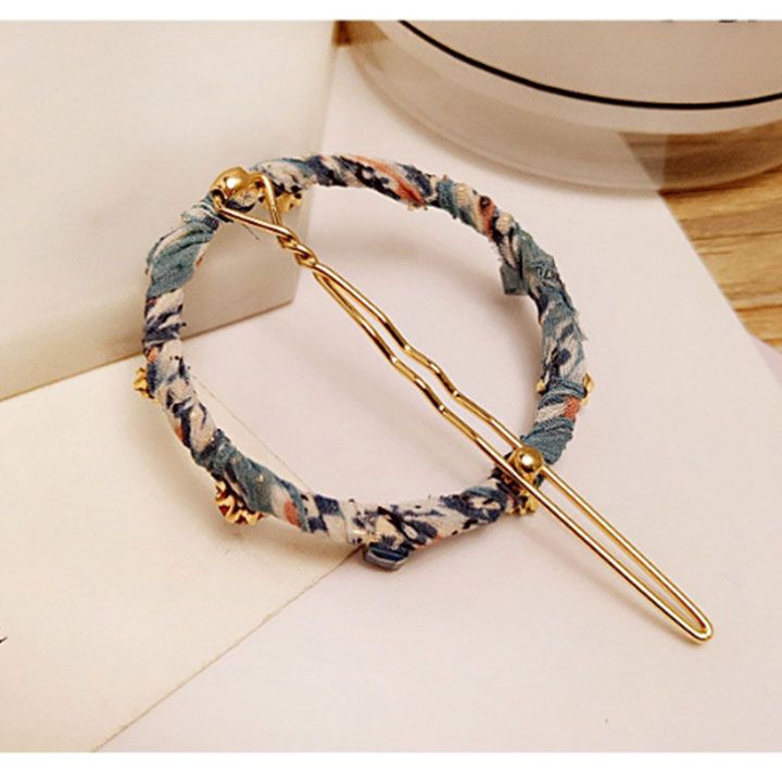 Kẹp tóc vòng tròn pha lê