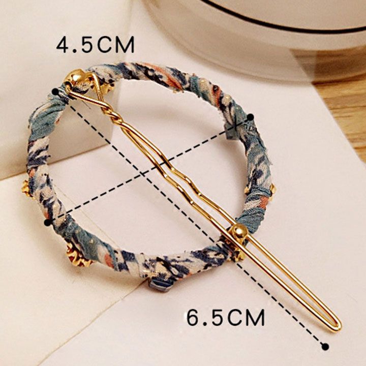 Kẹp tóc vòng tròn pha lê