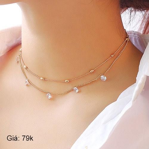 Vòng Cổ 2 Dây Hợp Kim