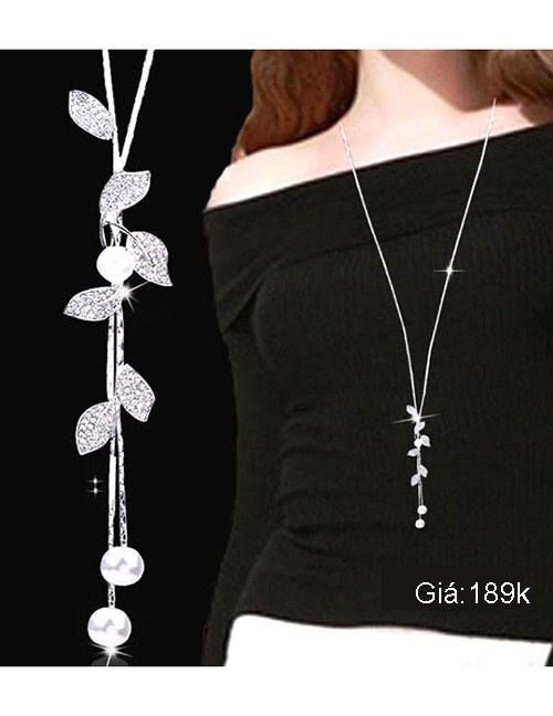 Vòng Cổ 6 Lá Bạc