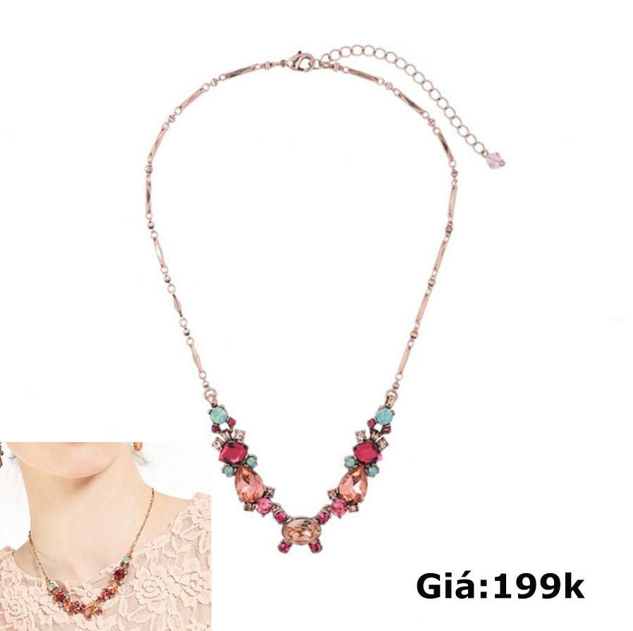 Vòng Cổ Đá Nhiều Màu