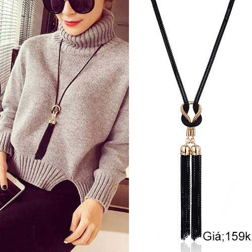 Vòng Cổ Hợp Kim Tua Rua
