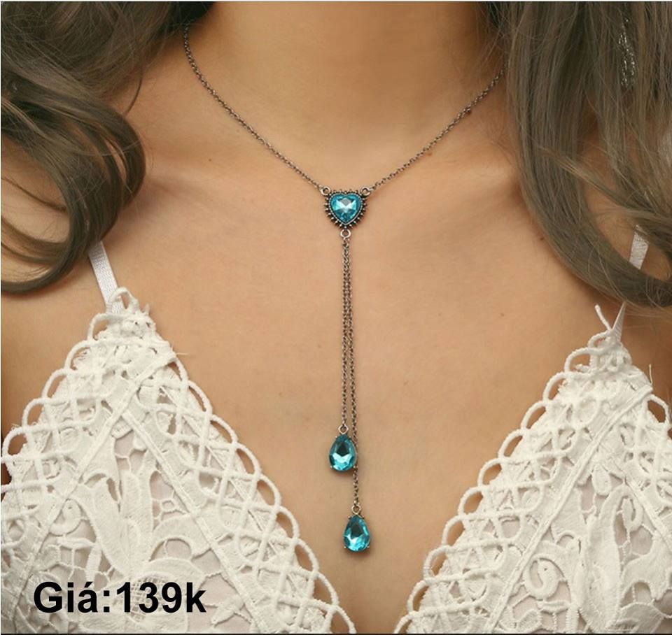 Vòng Cổ Trái Tim Pha Lê