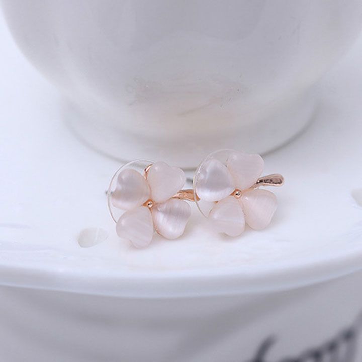 Bộ vòng cổ bông tai cỏ 4 lá