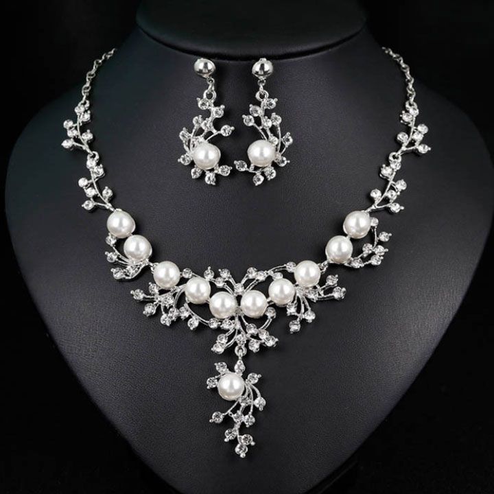 Bộ vòng cổ bông tai dự tiệc