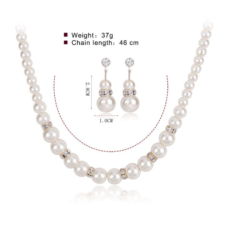 Bộ vòng cổ bông tai hạt châu