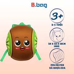 Balo mẫu giáo Tropical Fruit-Kiwi B-12-091 nâu