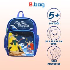 Balo cấp 1 Fairy Tale - Sơn Tinh Thuỷ Tinh màu xanh đậm B-12-096