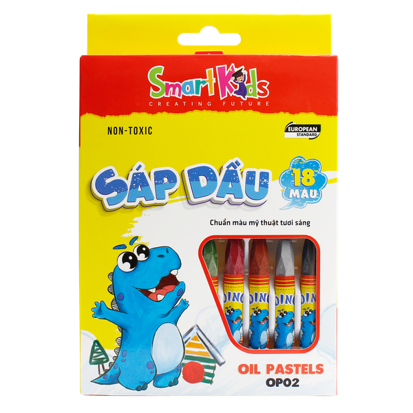 Sáp dầu Dino OP02 18 màu/hộp