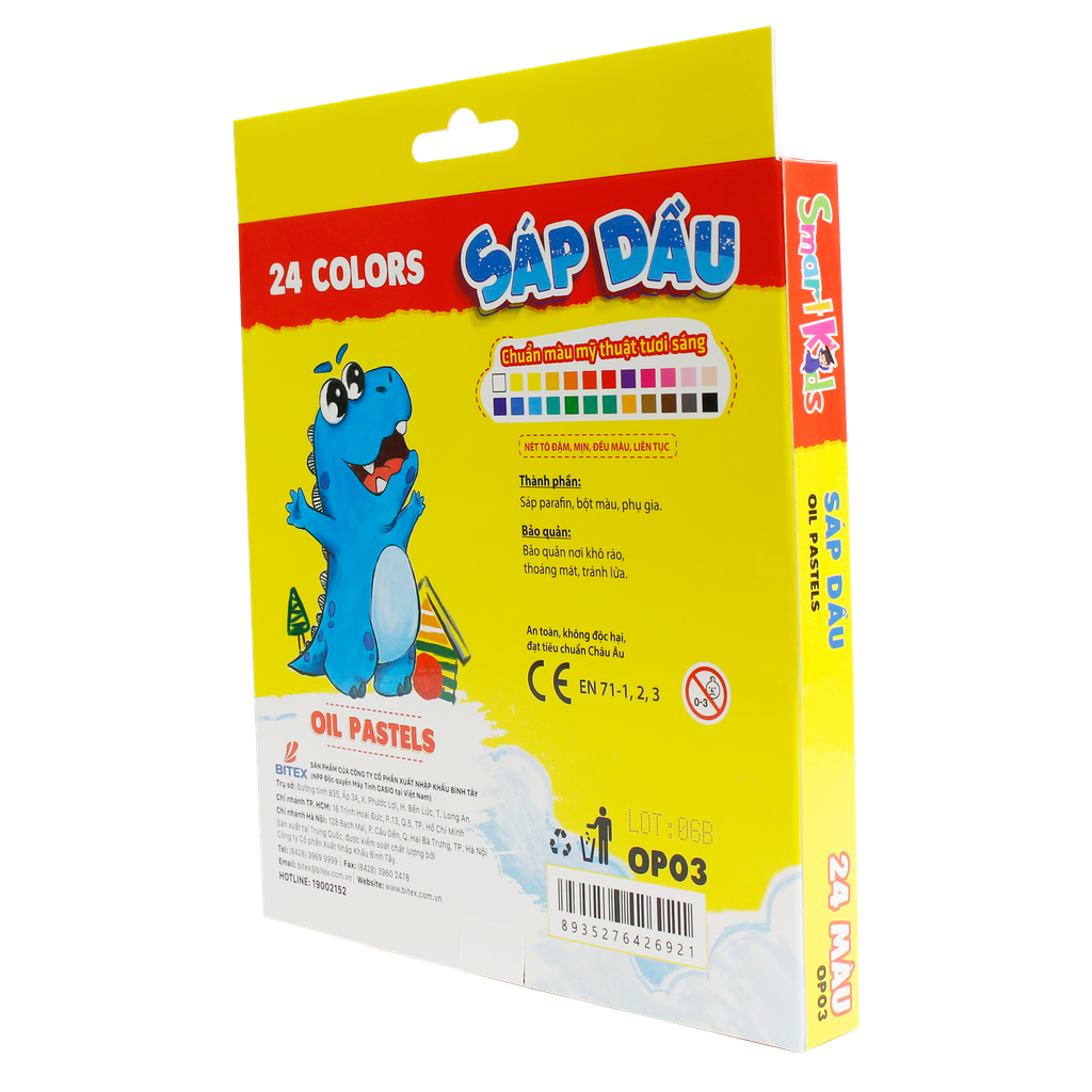 Sáp dầu Dino OP03 24 màu / hộp