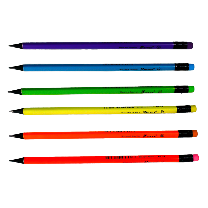 2 cây Bút chì đen 2B Neon (hộp giấy) PC07