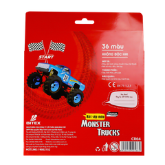 Sáp màu Gift Monster Truck CR04 (36 màu/hộp)