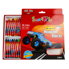 Sáp màu Gift Monster Truck CR04 (36 màu/hộp)