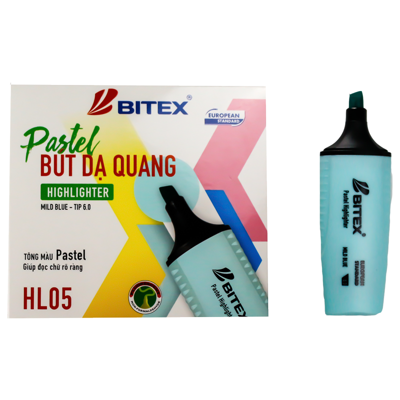 Bút dạ quang PASTEL Mực Xanh Dương HL05  (1 cây)