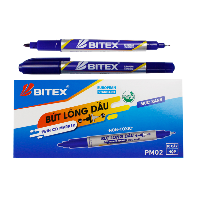 Bút lông dầu mực xanh PM02