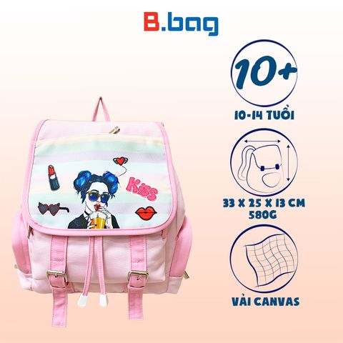 Balo cấp 2 Pastel-Kiss B-12-074 Hồng