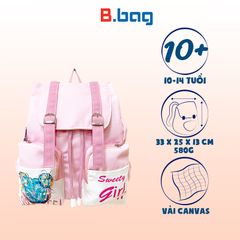 Balo cấp 2 Pastel-girl B-12-075 hồng