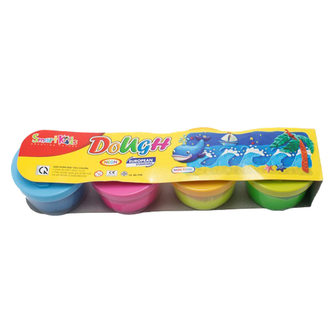 Bột nặn Dough 4 màu neon 20g có khuôn