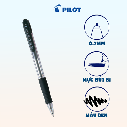 Bút bi Super Grip mực đen BPGP-10R-F-B