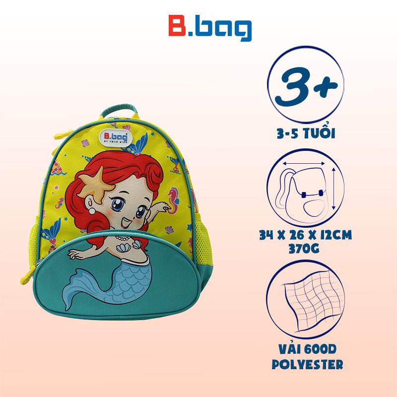 Balo mẫu giáo Buddy-Mermaid B-12-100 Vàng