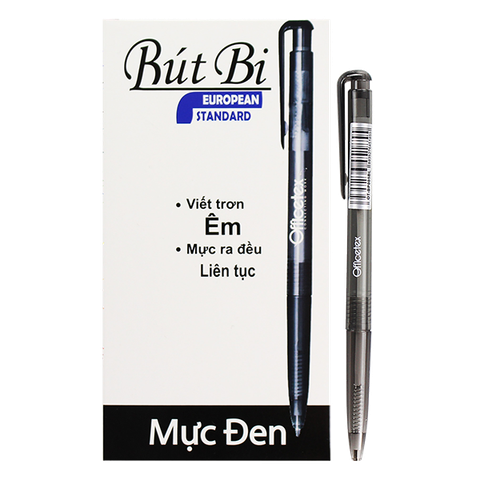 Bút bi mực đen-OT-BP005BL (6 Cây)