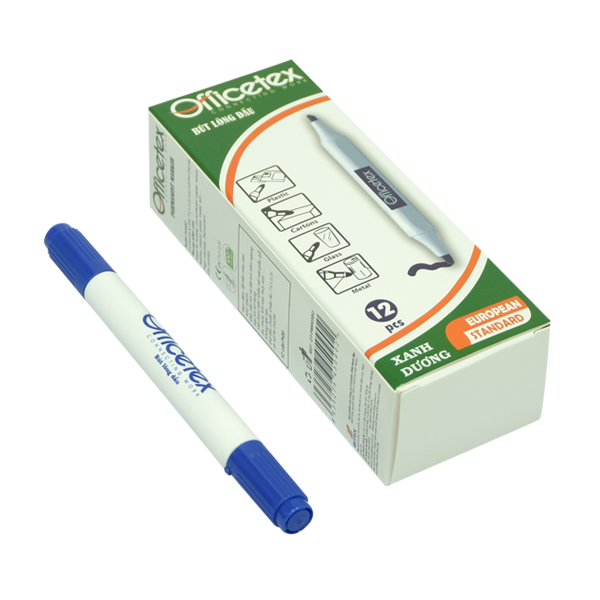 Bút lông dầu mực xanh OT-PM003BU (6 Cây)
