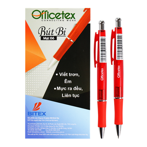 Bút bi mực đỏ OT-BP010RE (1 Cây)