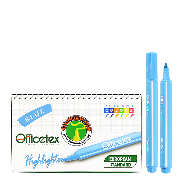Bút dạ quang mực xanh dương OT-HL001BL (12 cây/hộp)