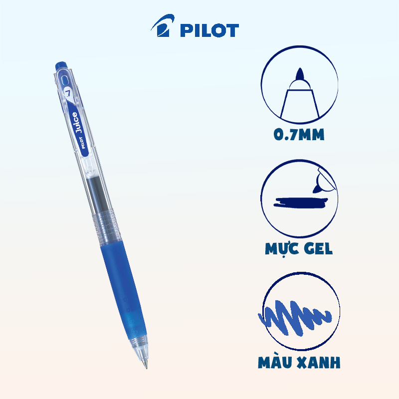 Bút gel Juice mực xanh (tip 0.7) LJU-10F-L-EX