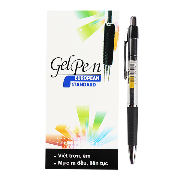 Bút gel mực đen OT-GP014BL (6 cây)