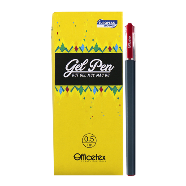 Bút gel mực đỏ OT-GP005RE (6 cây)
