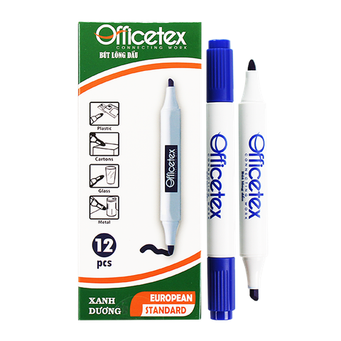 Bút lông dầu mực xanh OT-PM003BU (6 Cây)