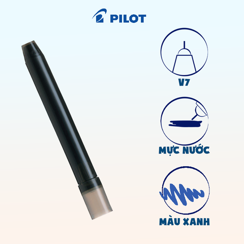 Ruột bút mực nước Hi-tech V7 Cartridge System mực xanh BXS-IC-L-S3