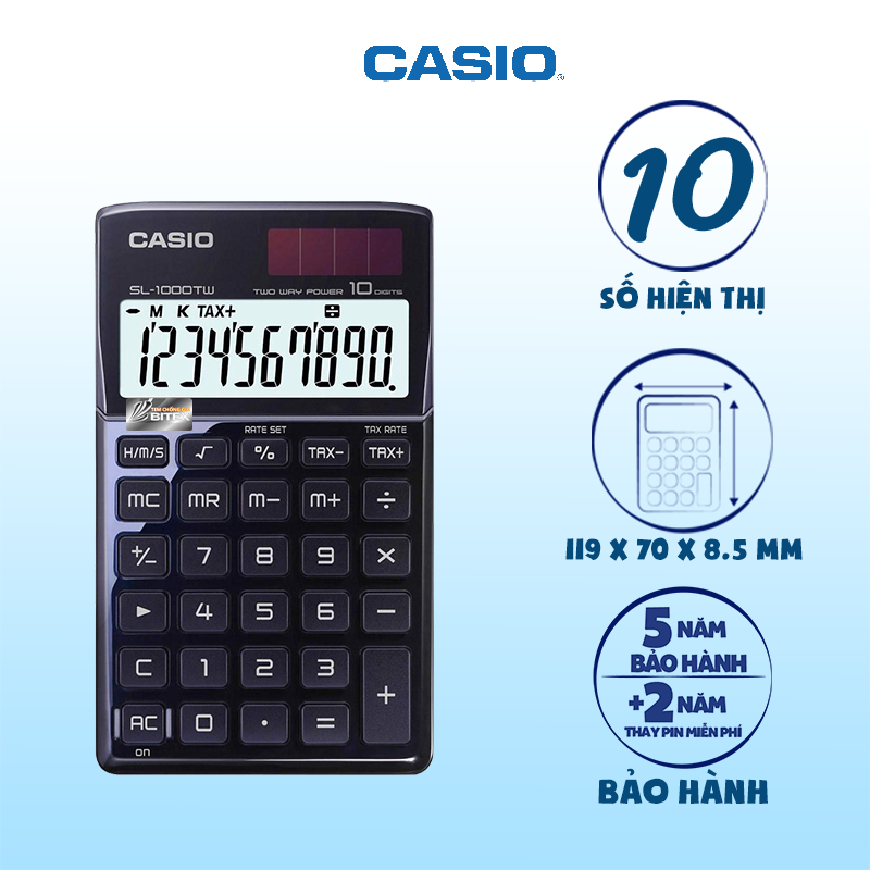 Máy tính Casio SL-1000TW (7 màu)